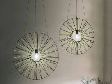 BIMBA 30800 - Handmade pendant lamp in rope and metal by Olé Lighting - view 2